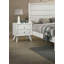 Table de chevet 1pc blanc pattes angulaires ronde bronze boutons ronds 2 tiroirs table de chevet