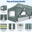 Auvent 10 x 30 avec 8 parois latérales, auvent robuste Wave Eave -109708376