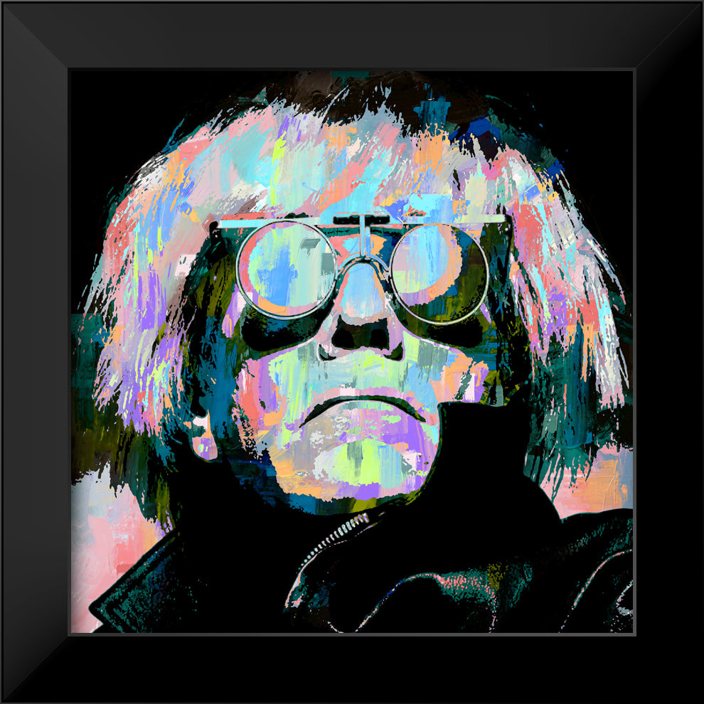 Andy Warhol Pop Art-Giclee on Paper with Black Frame Square Red Barrel Studio Size: 18 H x 18 W x 2 D