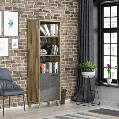Jakey 191cm H x 65cm W Standard Bookcase