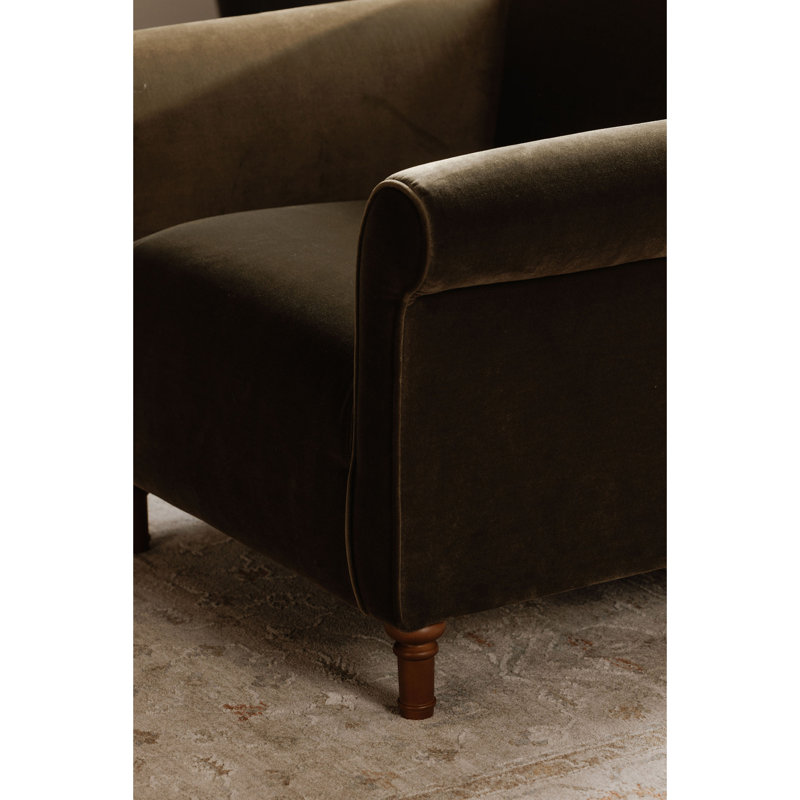 Harmony Armchair, Dark Green Velvet