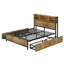 Lit plateforme avec 4 tiroirs, prises et ports USB Wido-1018859902-1018859903