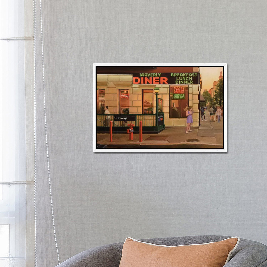 Waverly Diner von Nick Savides - Galerie-verpackte Leinwand Giclée auf Leinwand