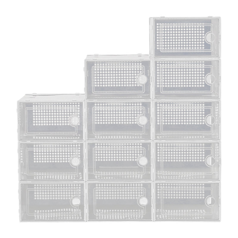 12 Pair Stackable Shoe Storage Cabinet