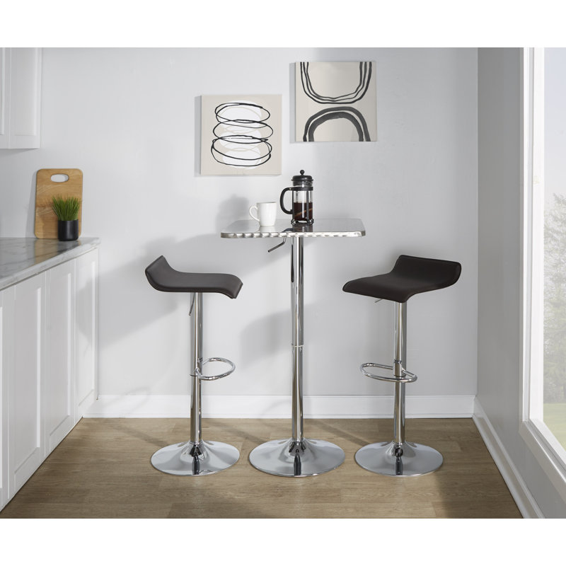 Bistro Square-Ale Bar Set - 3 Piece, Brown