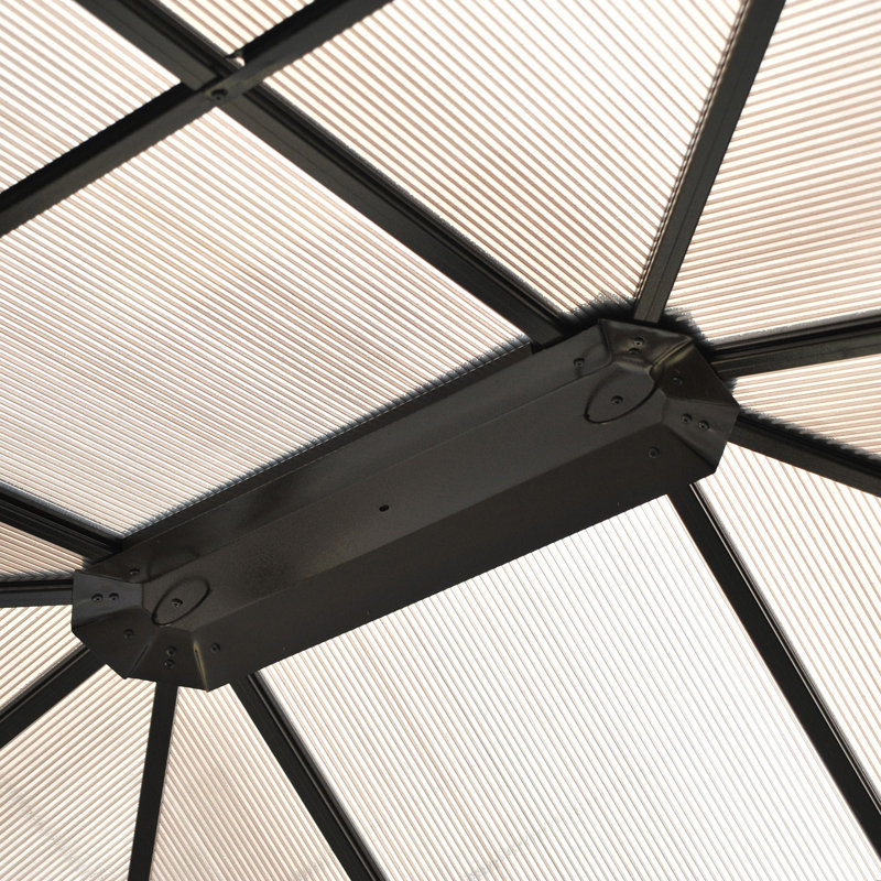 Showstead 3.6 x 4m Hardtop Gazebo Canopy with Polycarbonate Roof