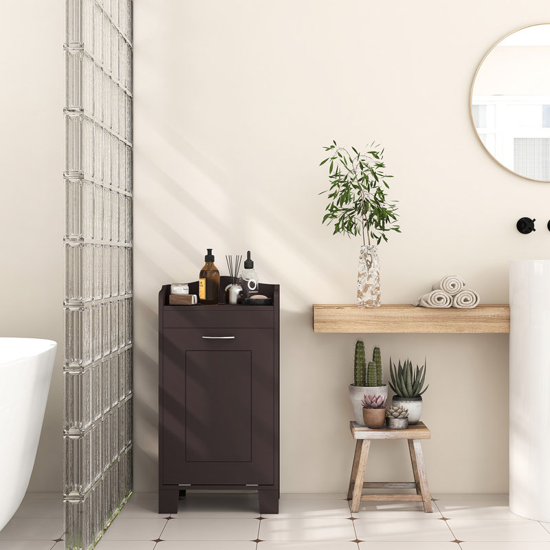 Bathroom Storage Hamper, 31", Tilt Out, Coffee, Improve Space Utilization 31" Enhance Functionality