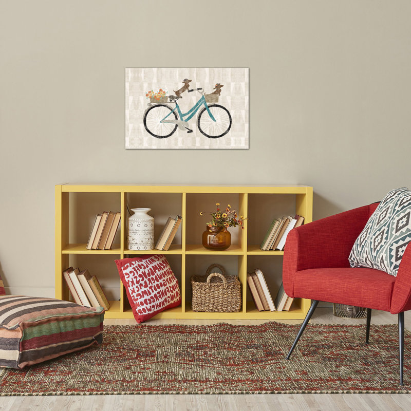 Doxie Ride I, impression sur toile tendue, H 40 po x l 60 po x P 1,5 po, Toile tendue, Pas de tapis