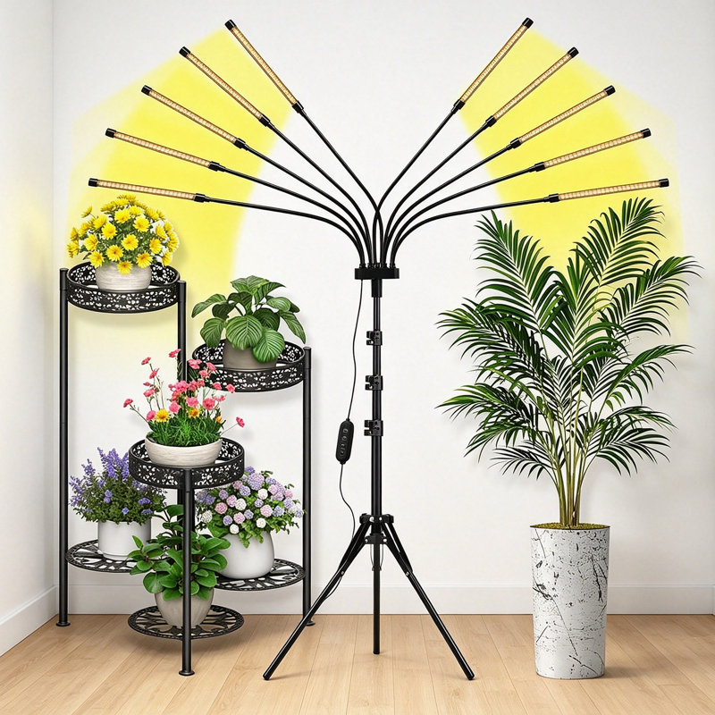 Éclairage à DEL à 10 têtes de 500 W pour les plantes d'intérieur, pour les plantes grasses, les semis, les serres, les plantes denses