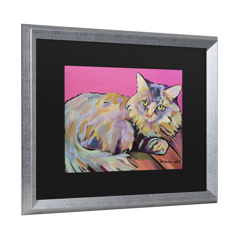 Catatonic par Pat Saunders-White, reproduction d'art encadrée, H 11 po x l 14 po x P 0,5 po, Argent