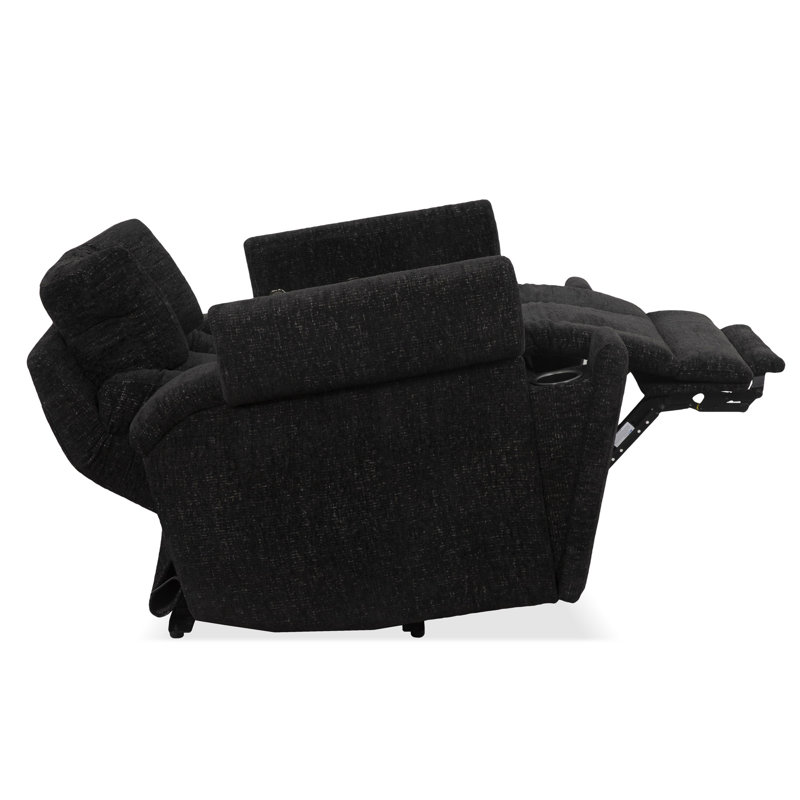 Fauteuil inclinable électrique Zero Gravity, Polyester noir