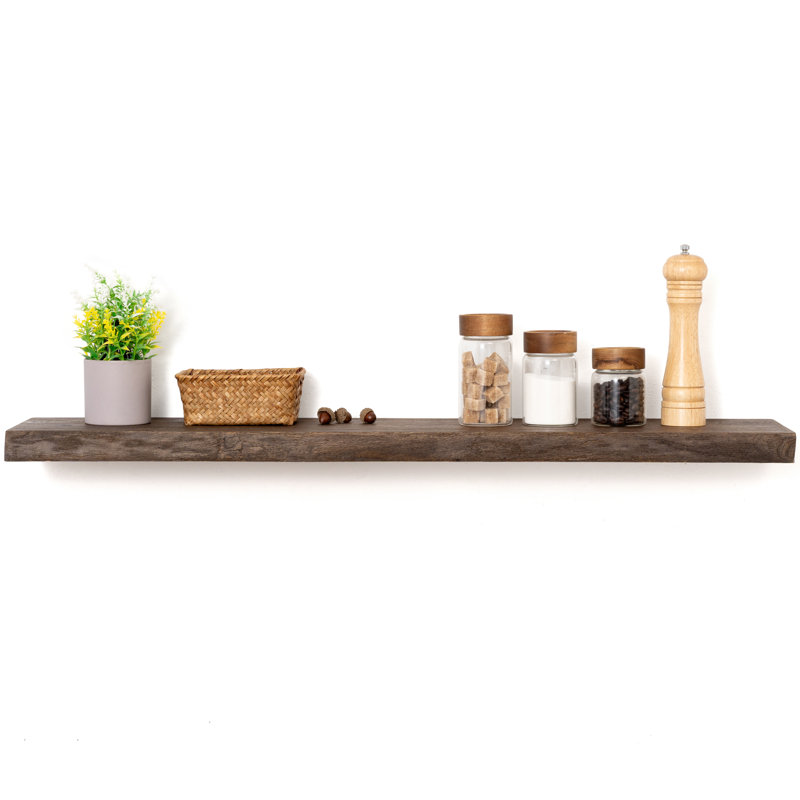 Tablette murale flottante Carsin, Noyer, H 1,38 po x l 36 po x P 8 po