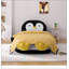 Fauteuil-lit pingouin en fausse fourrure moelleuse, garni de mousse à 100 %, pour le confort de la chambre et de la salle de jeux des enfants.