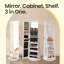 Armoire à bijoux autoportante de 21,5 po de large avec miroir, DEL-1900913728