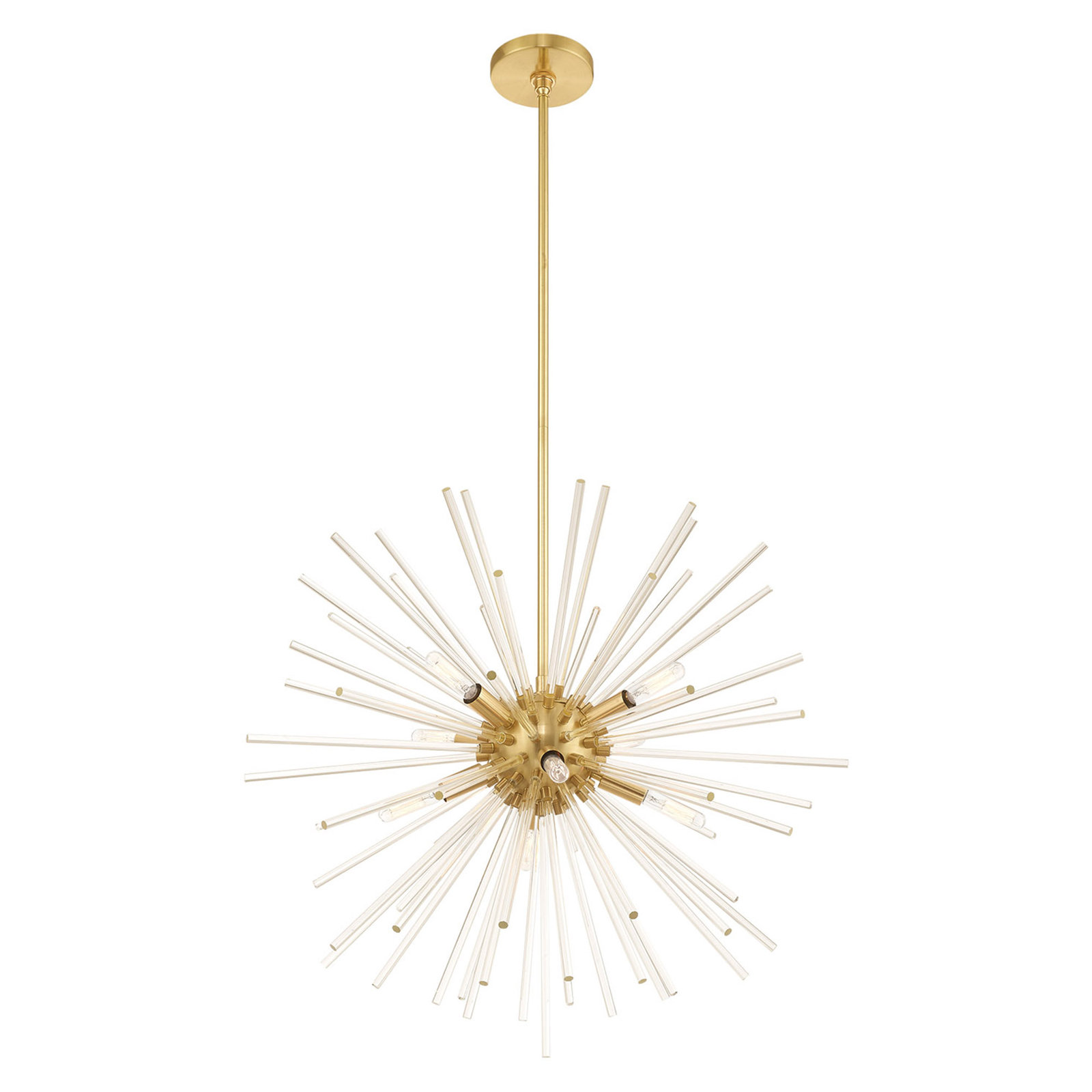 Ryzen 6 - Light Dimmable Sphere Chandelier, 25.75'' H x 15.75'' W x 25.75'' D, Satin Brass