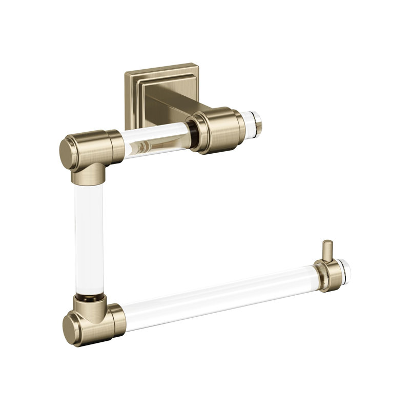 Glacio Towel Ring, Clear/Golden Champagne