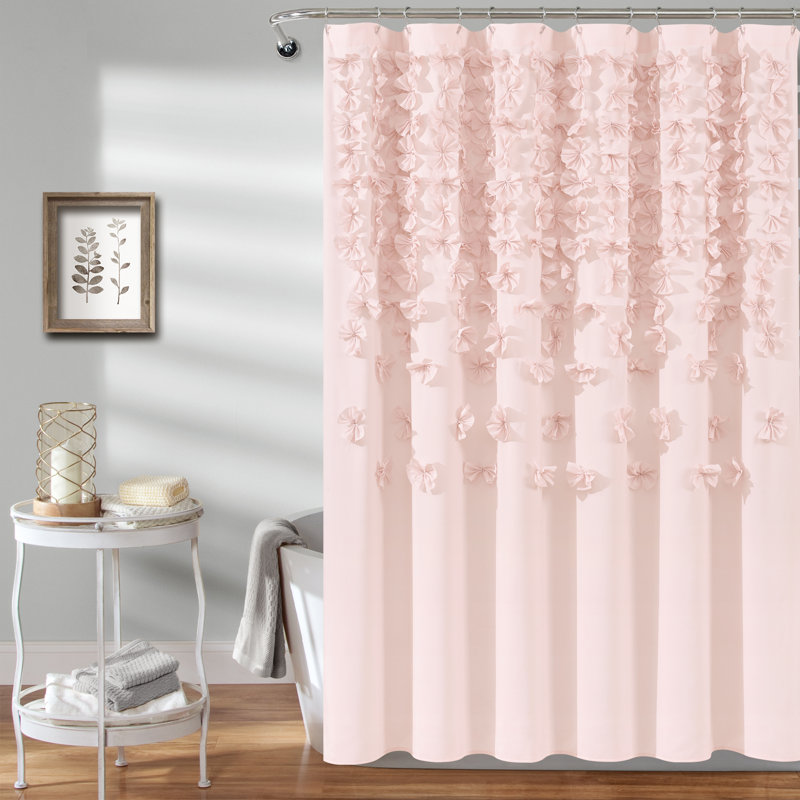 Danielo Polyester Shower Curtain, Blush