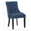 Chaise parsons capitonnée en bois massif et rembourrée en lin-555855024