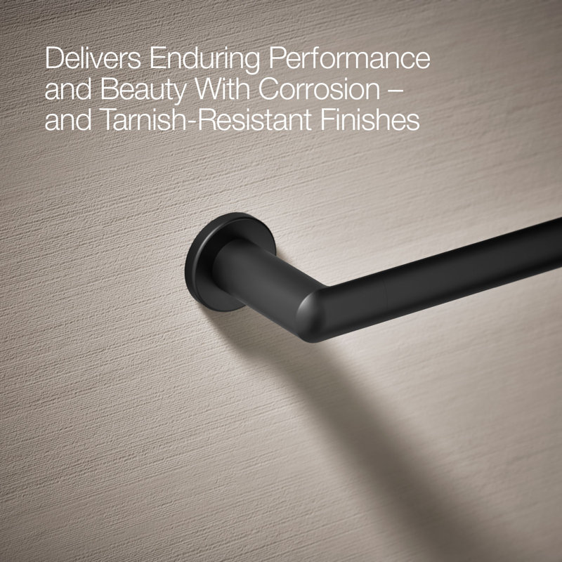 Components Towel Bar, 3" H x 25.75" L x 1.75" D, Matte Black