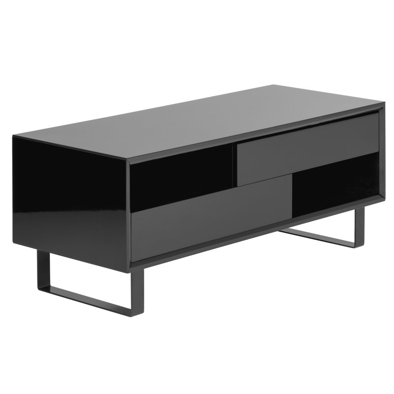 Whisler Sled Coffee Table with Storage, Black