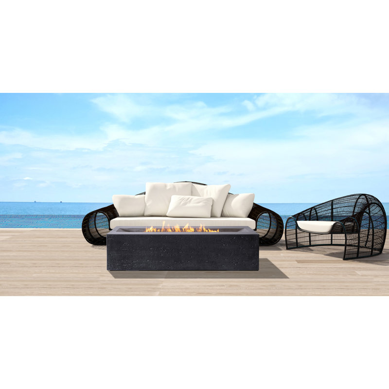 PyroMania Millenia Concrete Fire Pit Table, Dark Gray, Propane