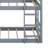 Twin Over Twin Over Twin Rubber Wood Triple Bunk Bed – Two Built-In Ladders, Guardrails & Detachable Design-466085494