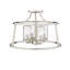 Plafonnier semi-encastré 4 lumières Errol Nickel brossé-1556535326