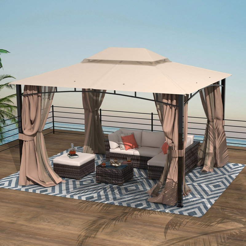 Heanor L 10 pi. D Pavillon de jardin en acier