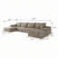 Canapé 135 po Cloud avec 1 repose-pieds, canapé rembourré, canapé confortable en forme de U pour le salon, canapé d'angle à assise profonde, aucun assemblage requis (tissu en velours côtelé moelleux)-662526022