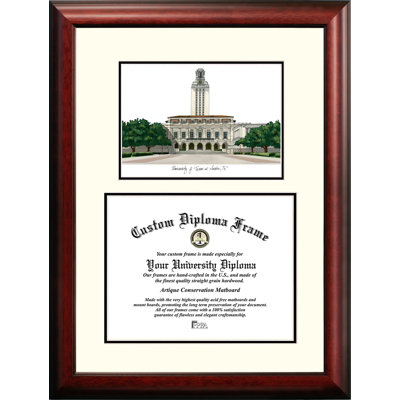 Cadre de diplôme pour lithographie à l’universitaires du texas longhorns NCAA