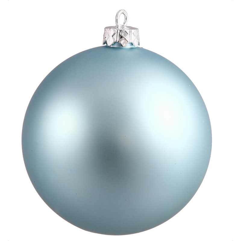 Ornement boule à boule percée uv sequin, Bleu pastel