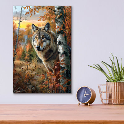 Epic Art 'Wolfs Portrait' by Momart Acrylic Glass Wall Art, 16" x 24"