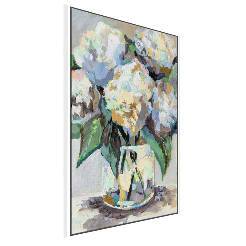 Beach House Bouquet - Peinture, L 21,5 po x H 33,5 po, Cadre blanc
