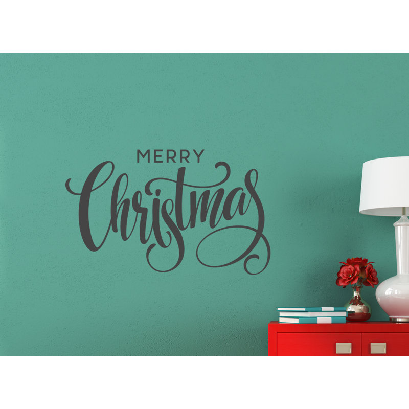 Décalcomanies murales joyeux de noël, Gris foncé