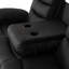 5 Seater Faux Leather Electric Reclining Sofa-1100395131