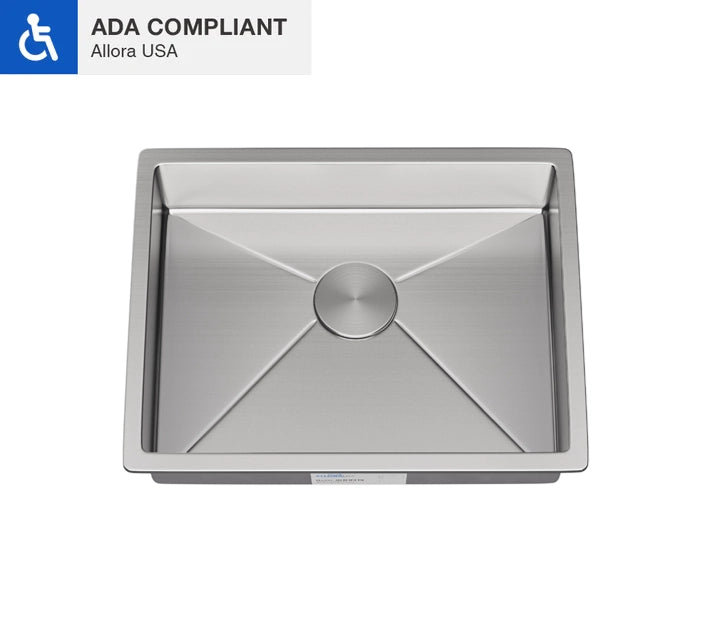 25'' L Undermount Single Bowl Stainless Steel Kitchen Sink