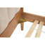Grand lit en bois avec tête de lit tapissier de style piano, lit en bois avec cadre de lit renforcé, blé