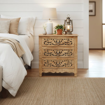  Harleen 30'' W Solid Wood Nightstand
