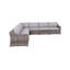 Ensemble de conversation pour 6 personnes avec coussins Biles Wicker-343274347