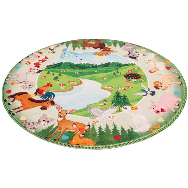 Round Juno Hand Tufted Area Rug, Round 80cm