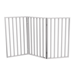 Pet Adobe 3-Panel Indoor Foldable Pet Gate, Gray