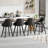 Modern Swivel PU Leather Thick Padded Cushion Bar Stool with Wood Legs-9844847-9844844