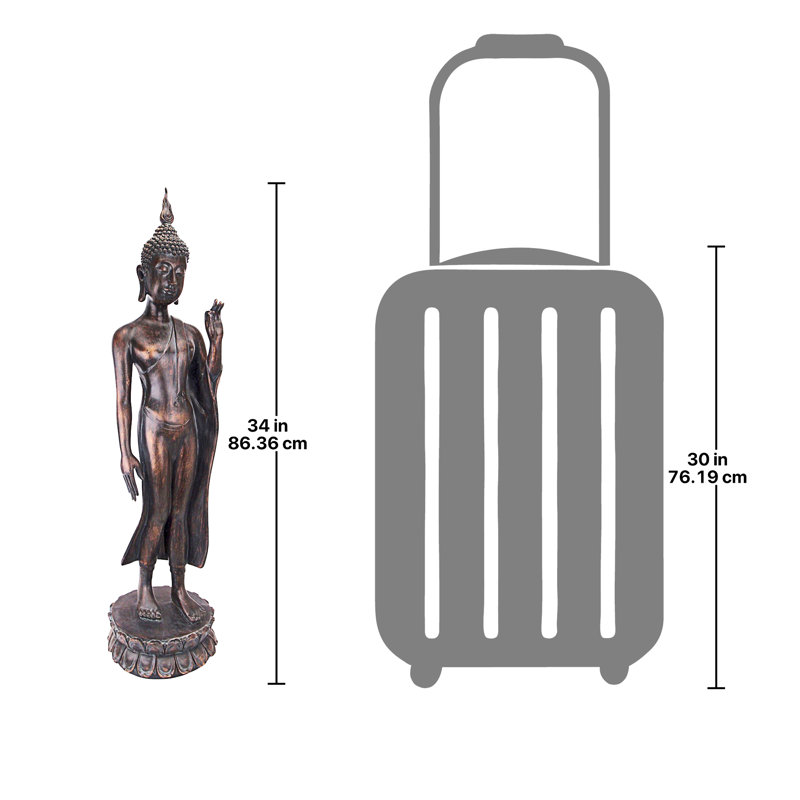 Statue bouddha debout de peur libre