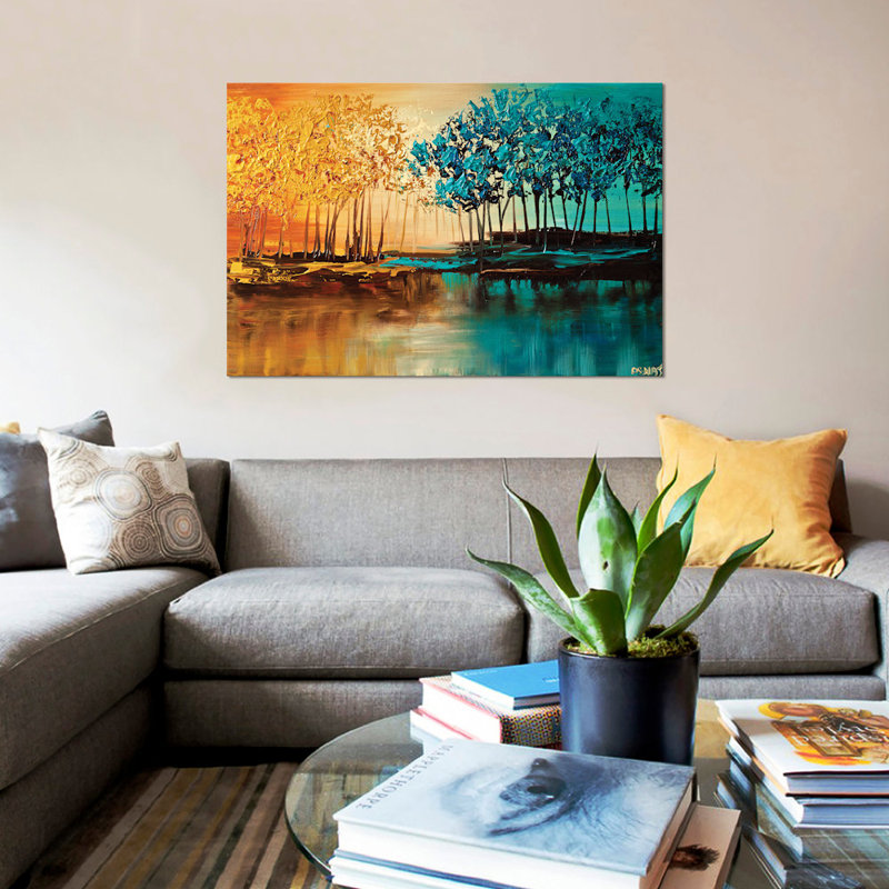 «Swiger Eden», reproduction sur toile, H 18 po x l 26 po x P 1,5 po, Pas de tapis, Toile tendue