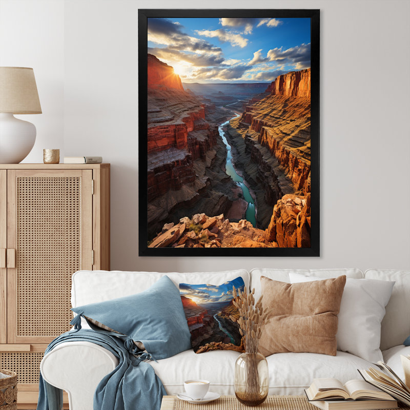 «Canyon Unveiling Majesty I», art mural sur toile, Cadre photo noir, H 20 po x l 12 po x P 1 po