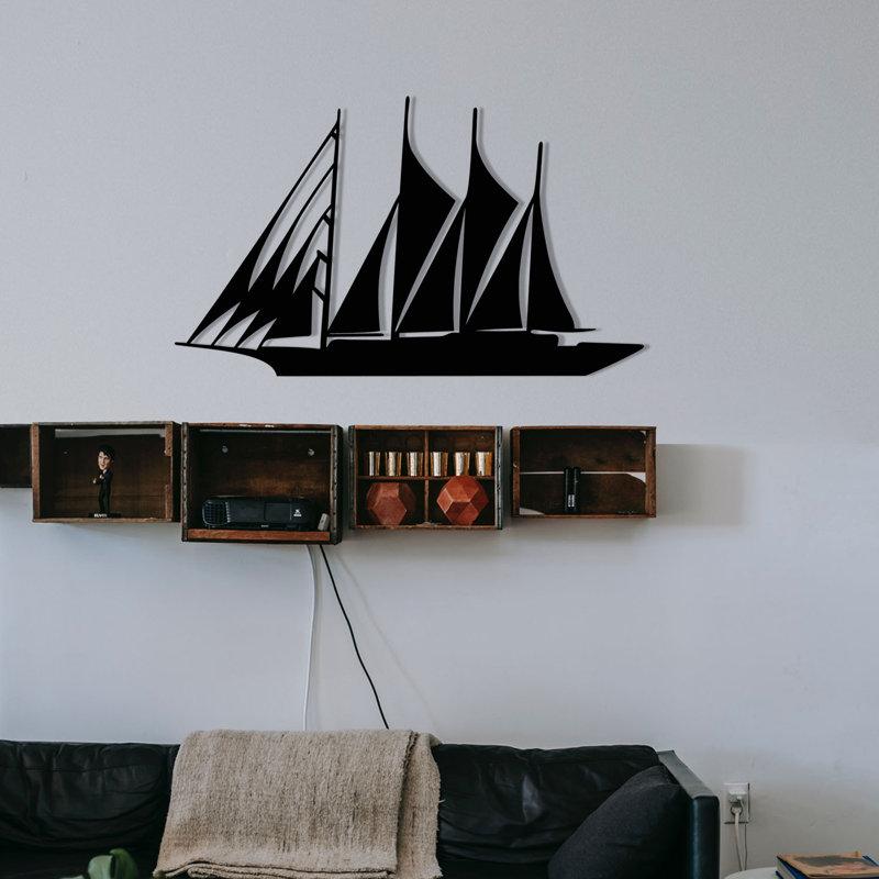 Élégant accessoire mural décoratif en métal noir, 20,5 po x 12,2 po | Fabrication 100% métal, épaisseur: 0,05 pouce | Parfait pour un décor moderne, durable et élégant pour toute pièce