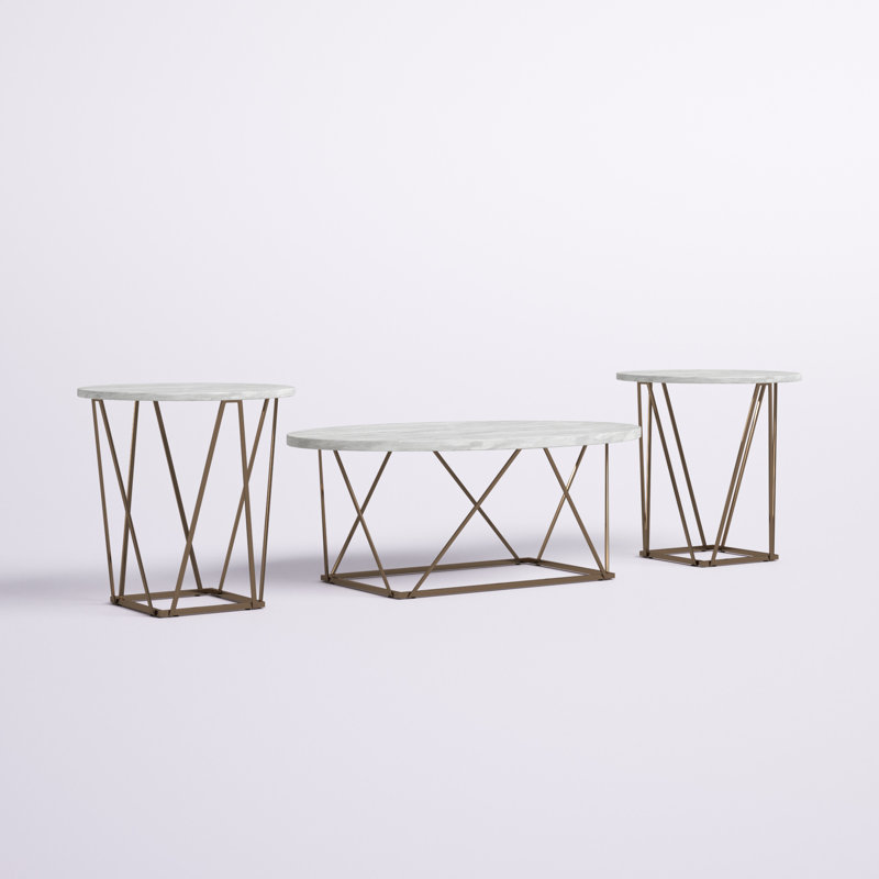 Klemensas 3 Piece Coffee Table Set