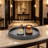 Round Decorative Tray For Home Decor, PU Leather Serving Tray For Coffee Table, Entryway, Dresser And Nightstand, Jewelry And Perfume Organizer With Ribbed Design-292802300