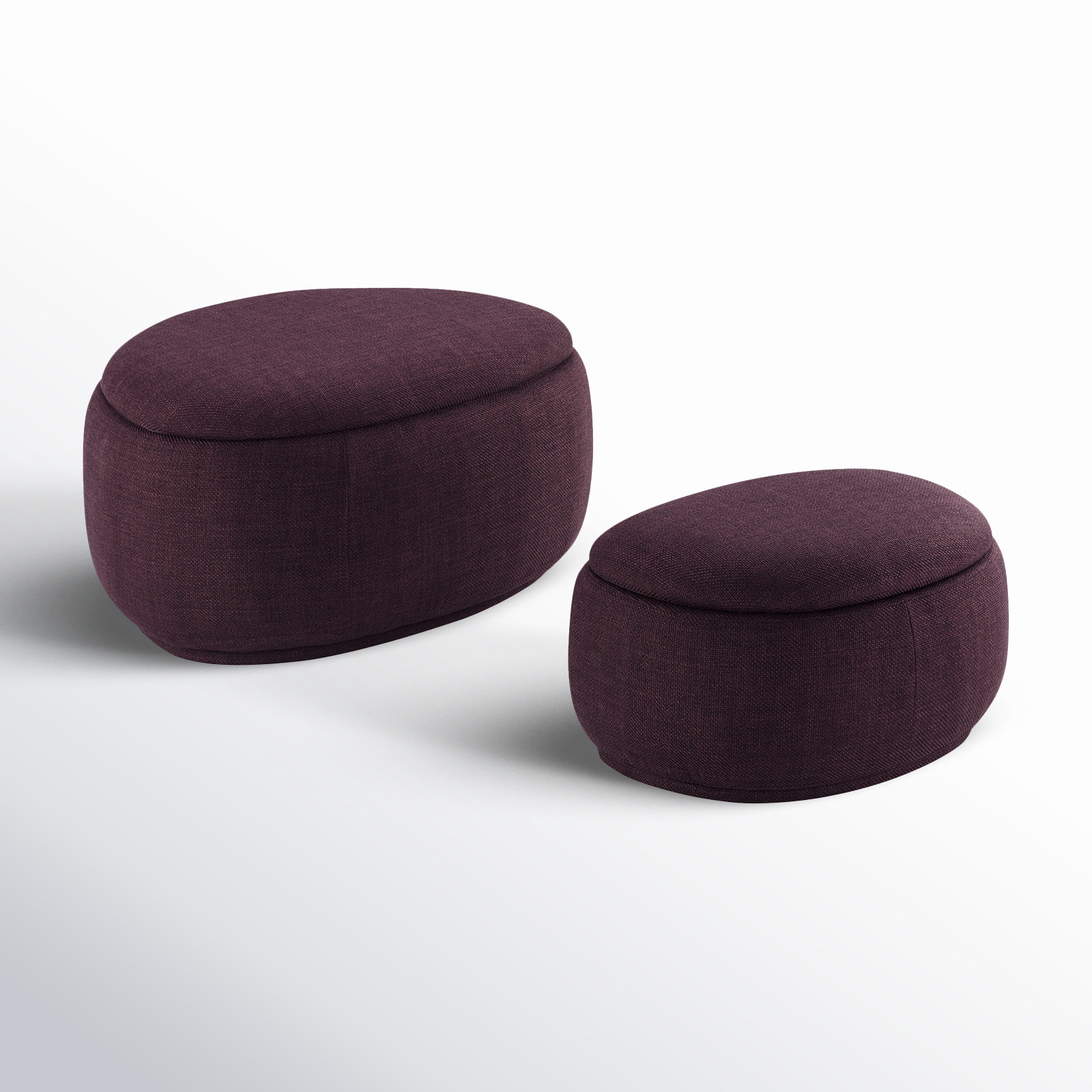 Hoya 34" Ottoman, Luna Merlot Textured