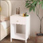 Table de chevet moderne avec tiroir et tablette ouverte, table d'appoint minimaliste-2141857078
